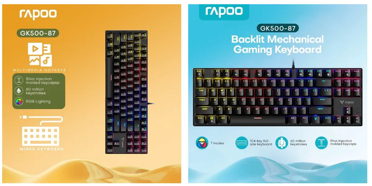 Rapoo GK500 RGB Backlit Mechanical Gaming Keyboard