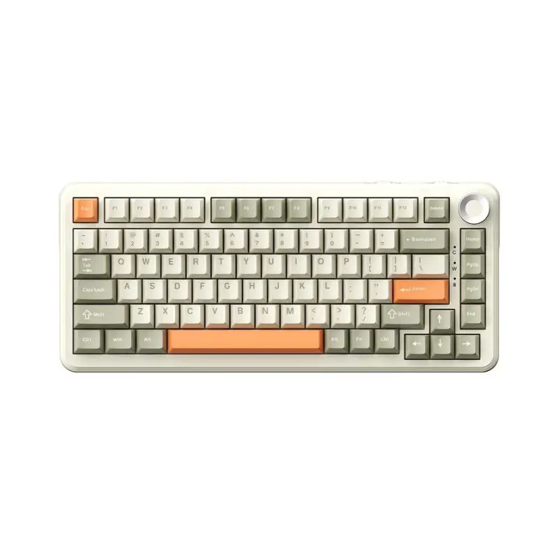 Ajazz AK820 Max Plus wireless mechanical keyboard on a desk setup