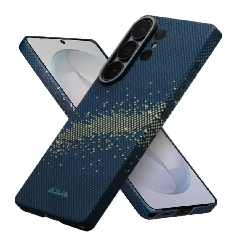 Ultra-slim profile of PITAKA case fitted on phone edge