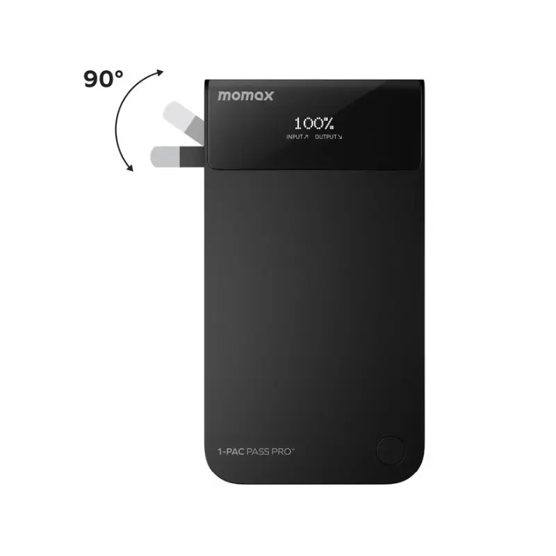 Momax 1-Pac Pass Mini+ 10000mAh power bank with built-in retractable cable Momax 1-Pac Pass Mini+ 10000mAh power bank with built-in retractable cable