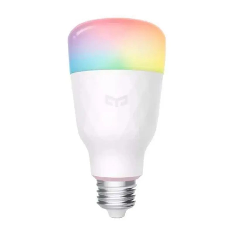 Yeelight YLDP005 smart bulb glowing in RGBW colors Yeelight YLDP005 smart bulb glowing in RGBW colors