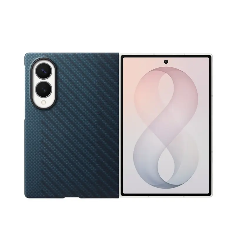 Samsung Galaxy Z Fold8 Carbon Magnet Case in black on white background