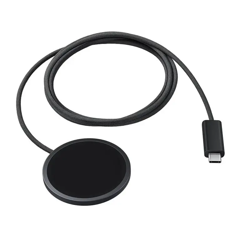 Samsung 25W Qi2 magnetic wireless charger dark gray front view