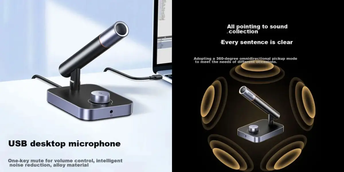 UGREEN CM727 USB Microphone with 96kHz Hi-Res Audio