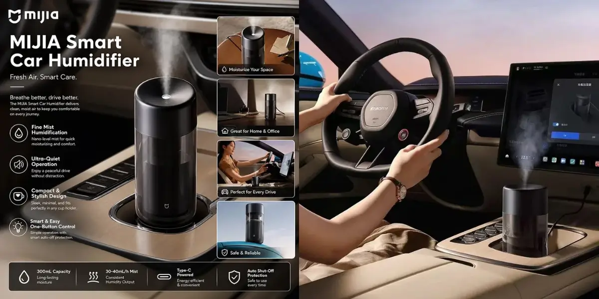Xiaomi Mijia N614-CNR Smart Car Air Humidifier with App Control