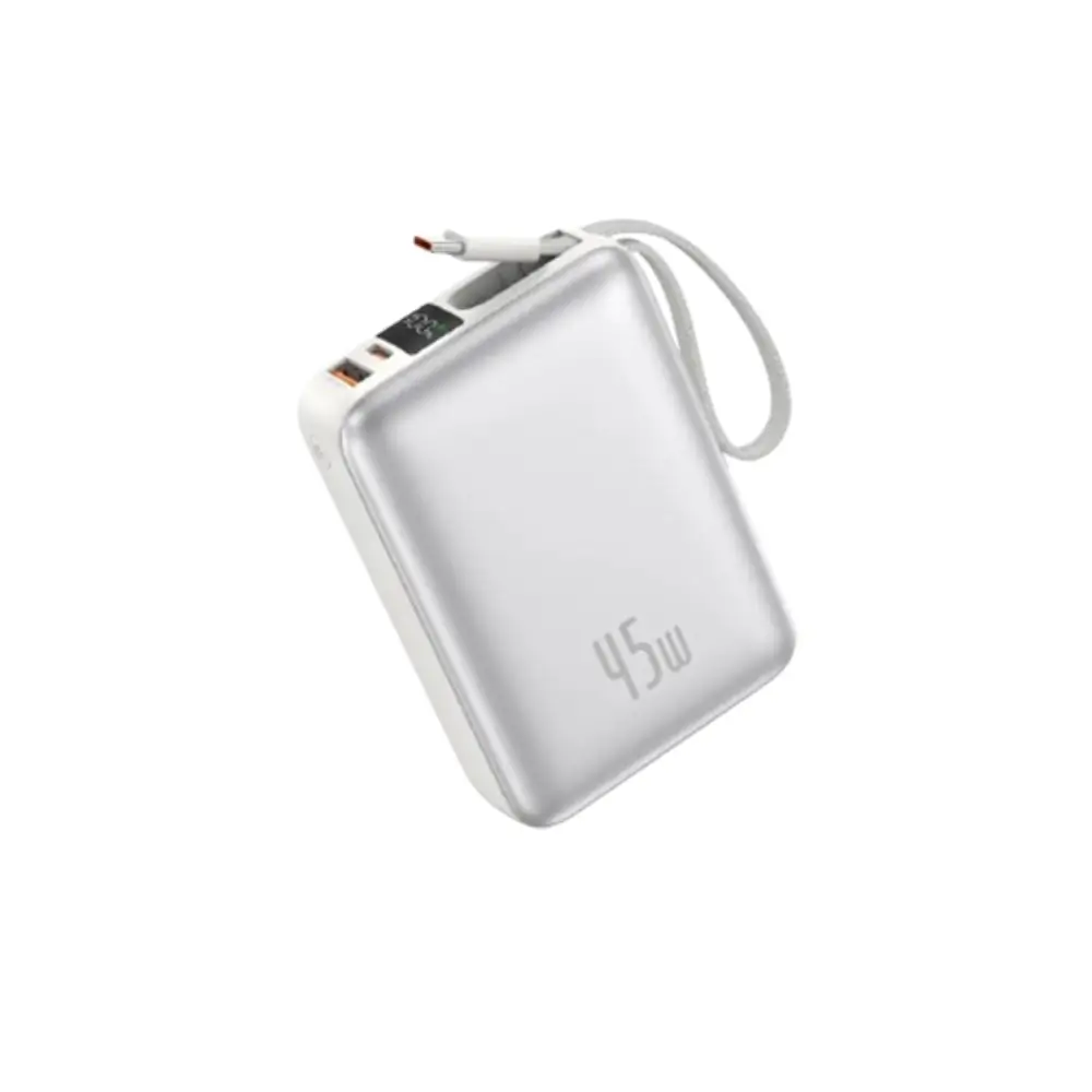 Person charging a smartphone using the FONENG PX138 power bank Person charging a smartphone using the FONENG PX138 power bank
