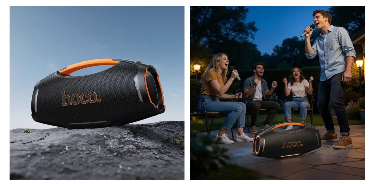 Hoco HT4 Pro Wave 200W Party Bluetooth Speaker with RGB Lights