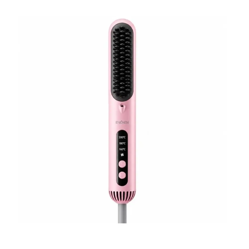ENCHEN H2 2-in-1 hair straightener brush front view ENCHEN H2 2-in-1 hair straightener brush front view