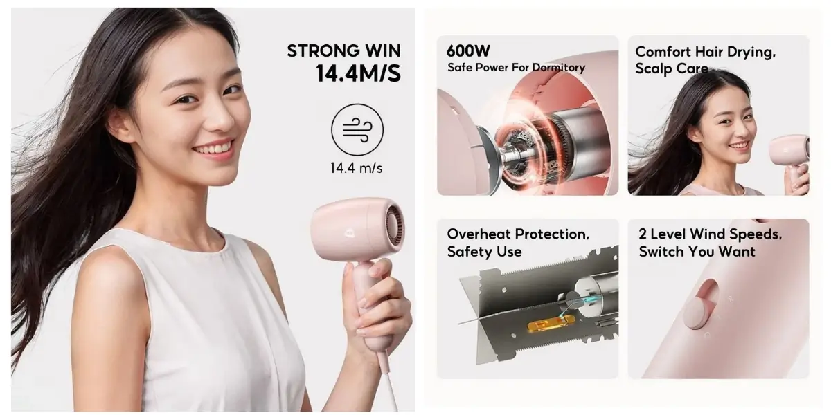 ENCHEN Air3 Compact Foldable Mini Hair Dryer for Travel - image 2