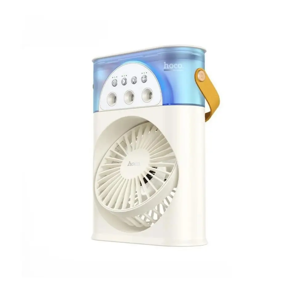 Hoco MMJ03 2-in-1 humidifier fan front view on white background Hoco MMJ03 2-in-1 humidifier fan front view on white background