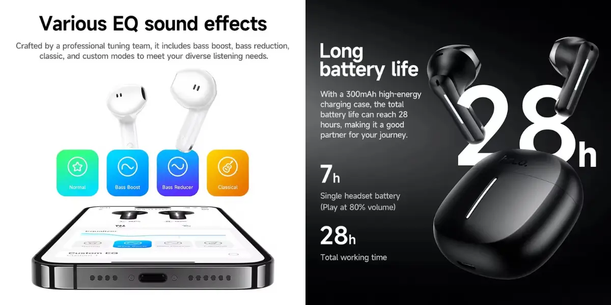 Hoco EQ33 Gem Wireless Earbuds with App Control - image 2