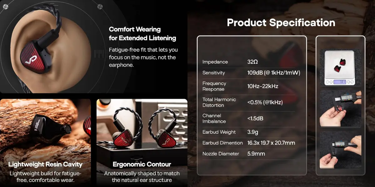 ZiiGaat Rumba 10mm Graphene Driver IEM Earphone - image 2