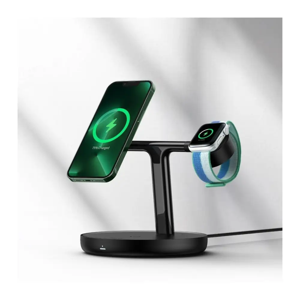 Baseus Swan stand charging iPhone, AirPods and Apple Watch at the same time