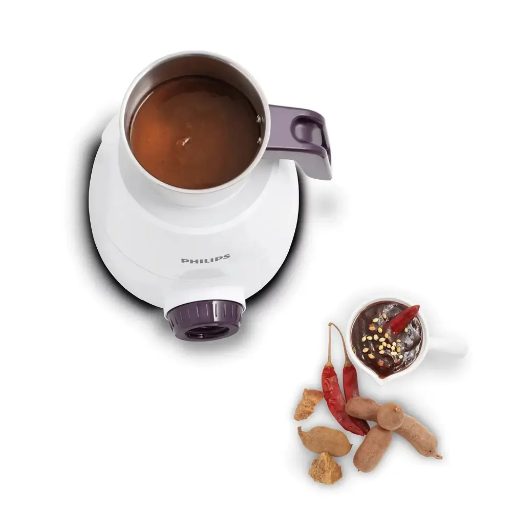 Philips HL7505 500W mixer grinder in white and purple with three jars