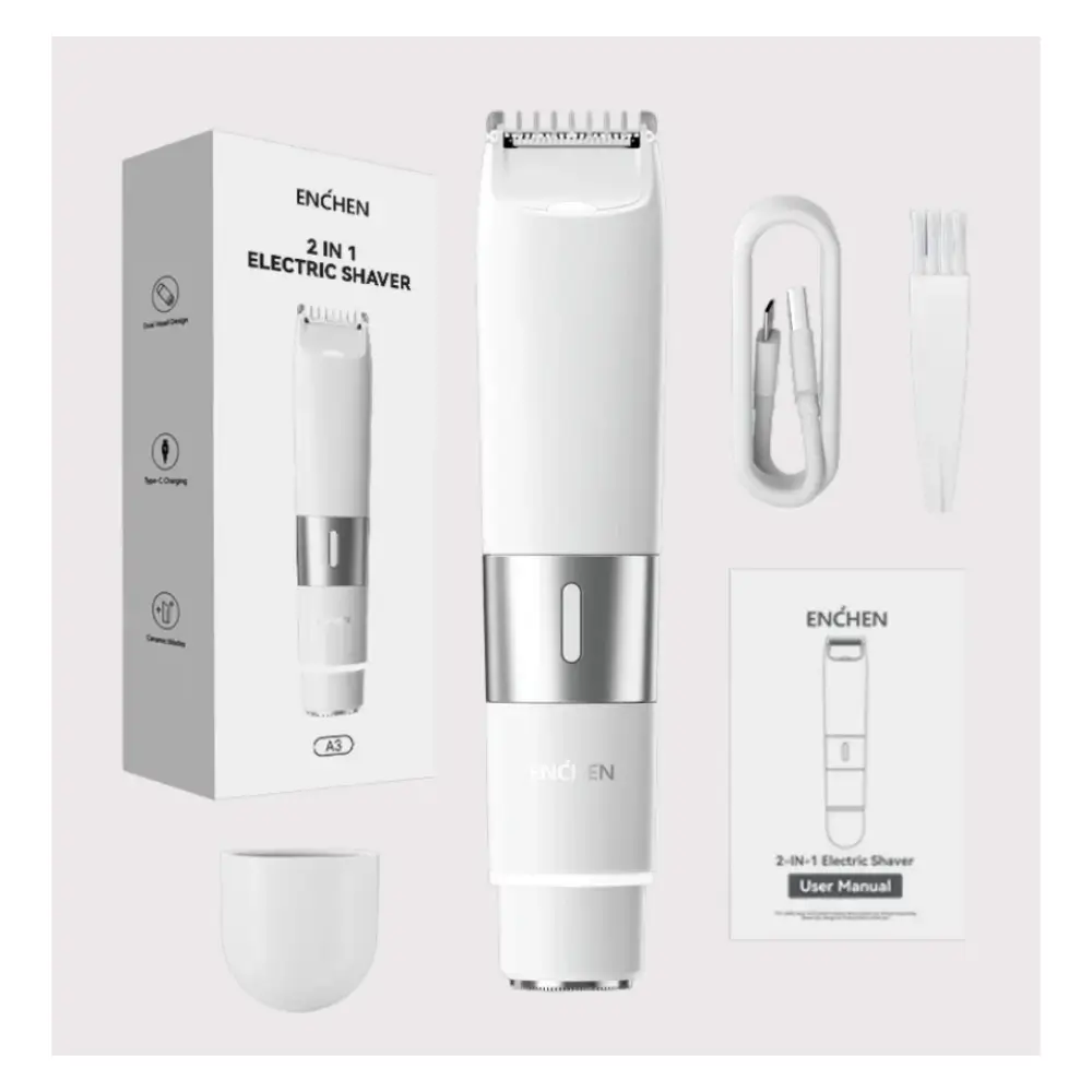 ENCHEN A3 2-in-1 dual head electric shaver in front view