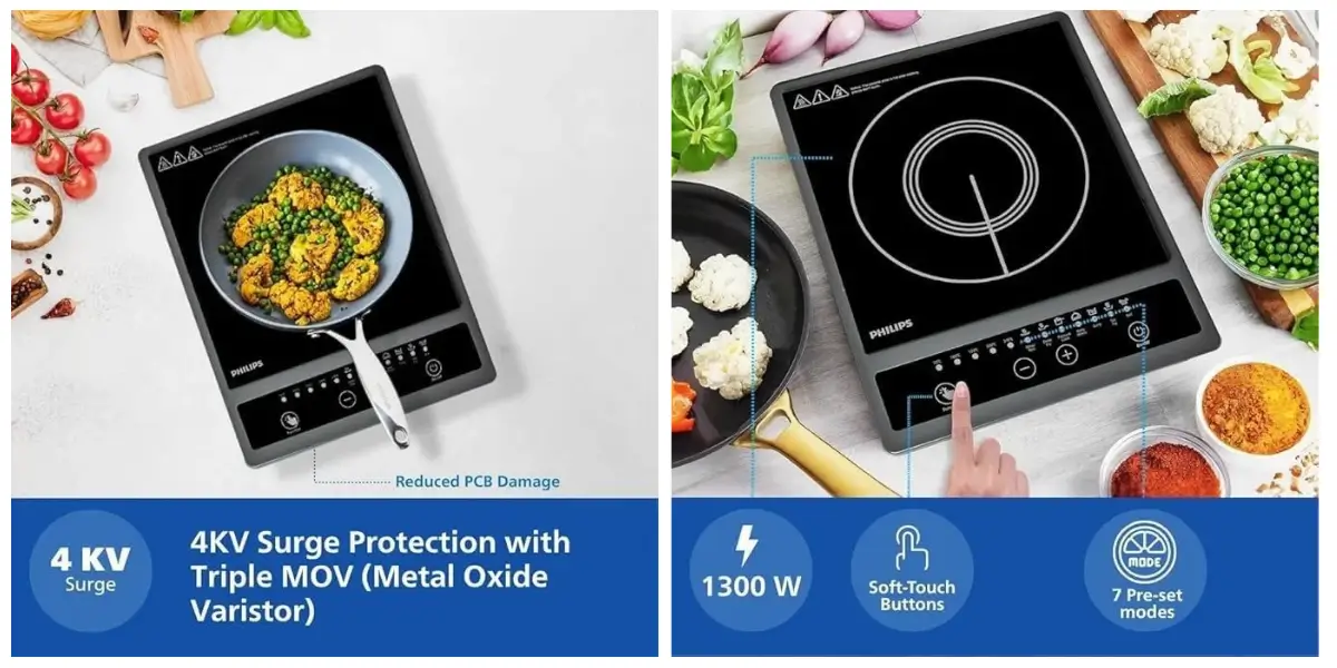 Philips HD4944/00 1500W Induction Cooktop for Fast Cooking - image 2
