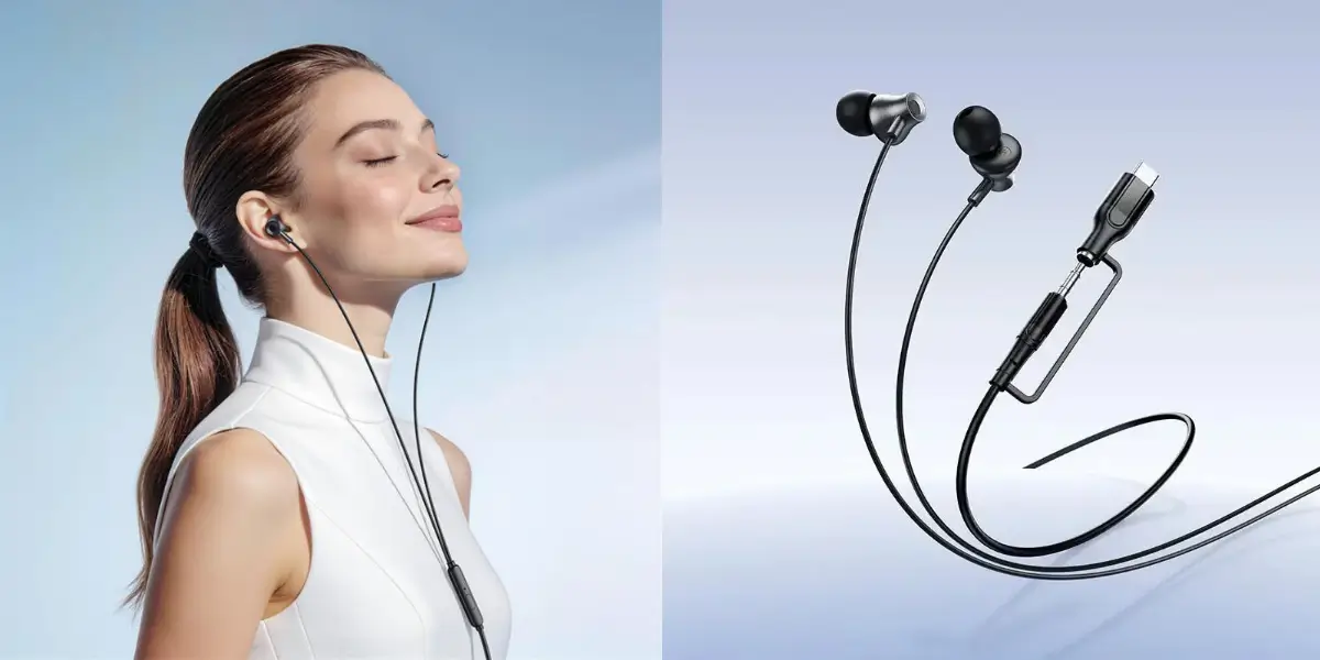 Hoco M119A Mia Type-C Wired Earphones with Built-In Mic