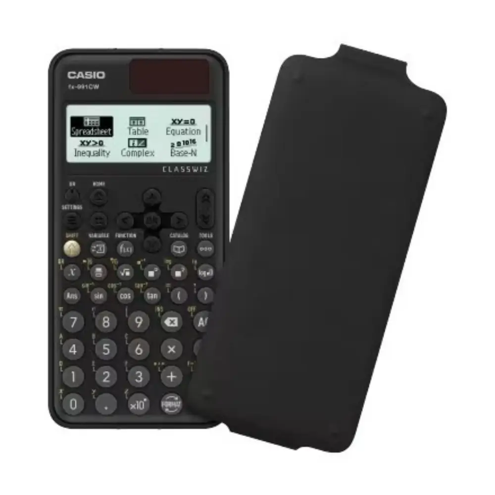 Natural textbook display showing fractions on Casio fx-991CW