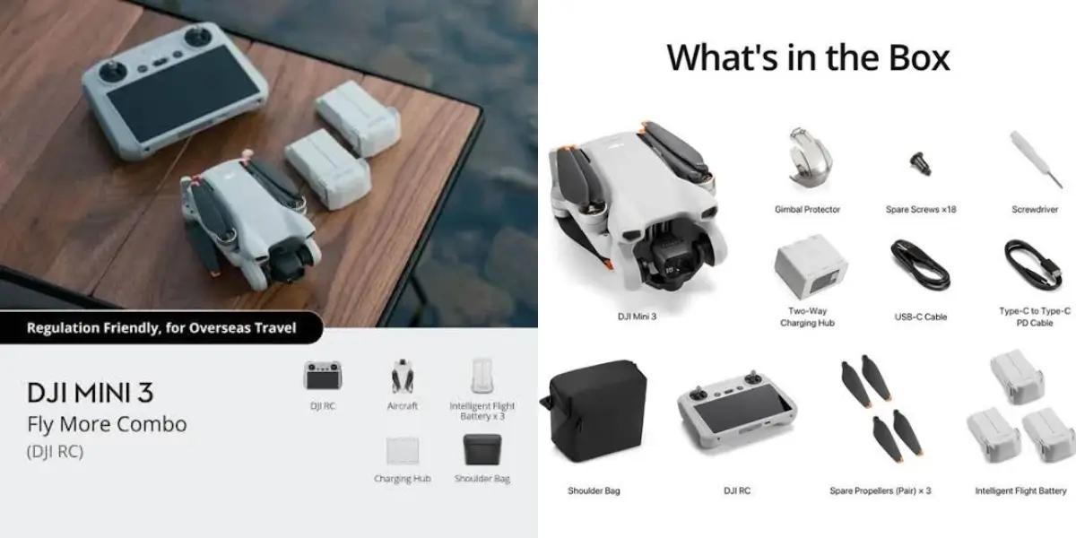 DJI Mini 3 Fly More Combo Drone with 4K Video