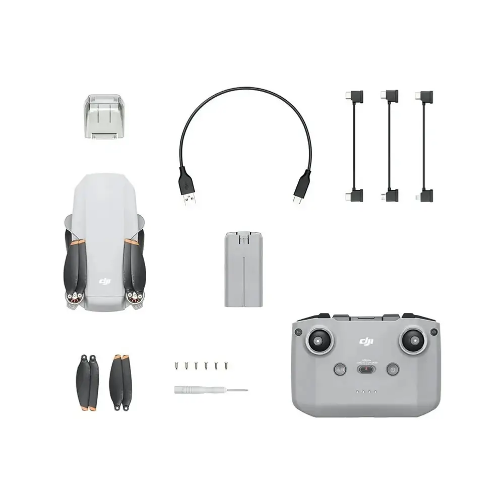 Close-up of DJI Mini 4K 3-axis gimbal camera Close-up of DJI Mini 4K 3-axis gimbal camera
