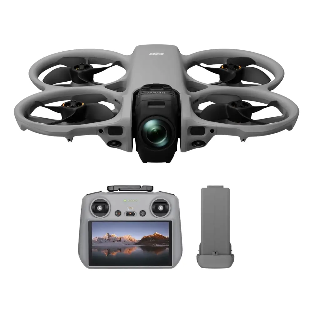 Close-up of DJI Avata 360 camera lens Close-up of DJI Avata 360 camera lens