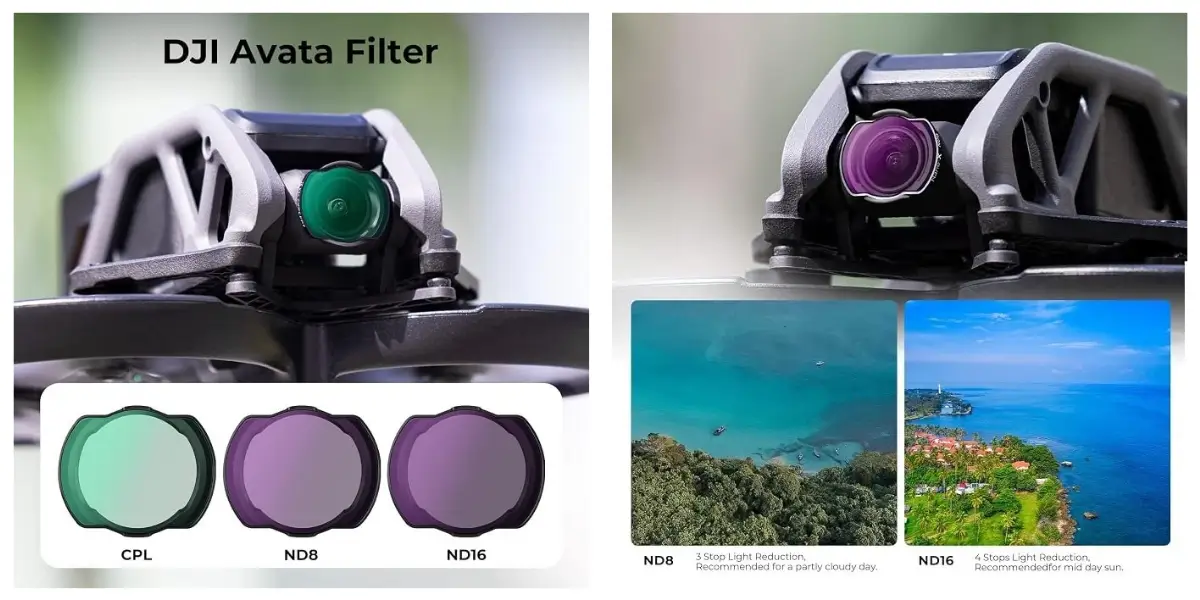 K&F Concept DJI Avata CPL+ND8+ND16 Drone Filter Set - image 2
