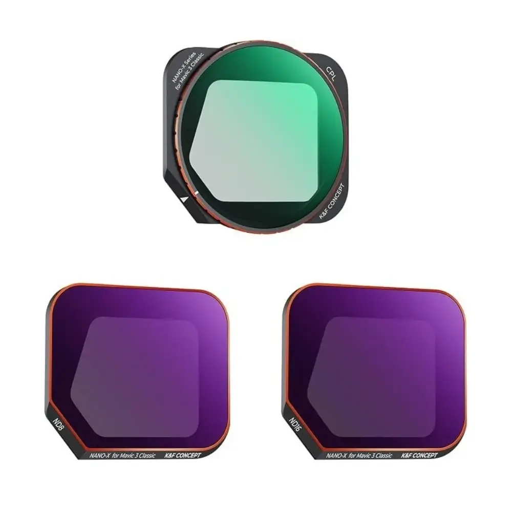 K&F Concept DJI Mavic 3 Classic HD filter set with CPL, ND8 and ND16 K&F Concept DJI Mavic 3 Classic HD filter set with CPL, ND8 and ND16
