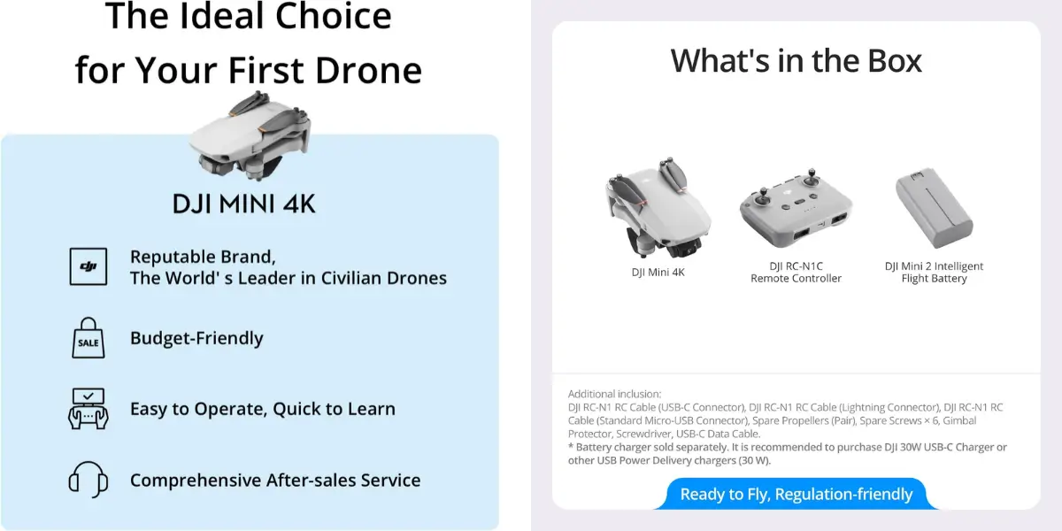 DJI Mini 4K Under 249g Camera Drone for Beginners - image 2