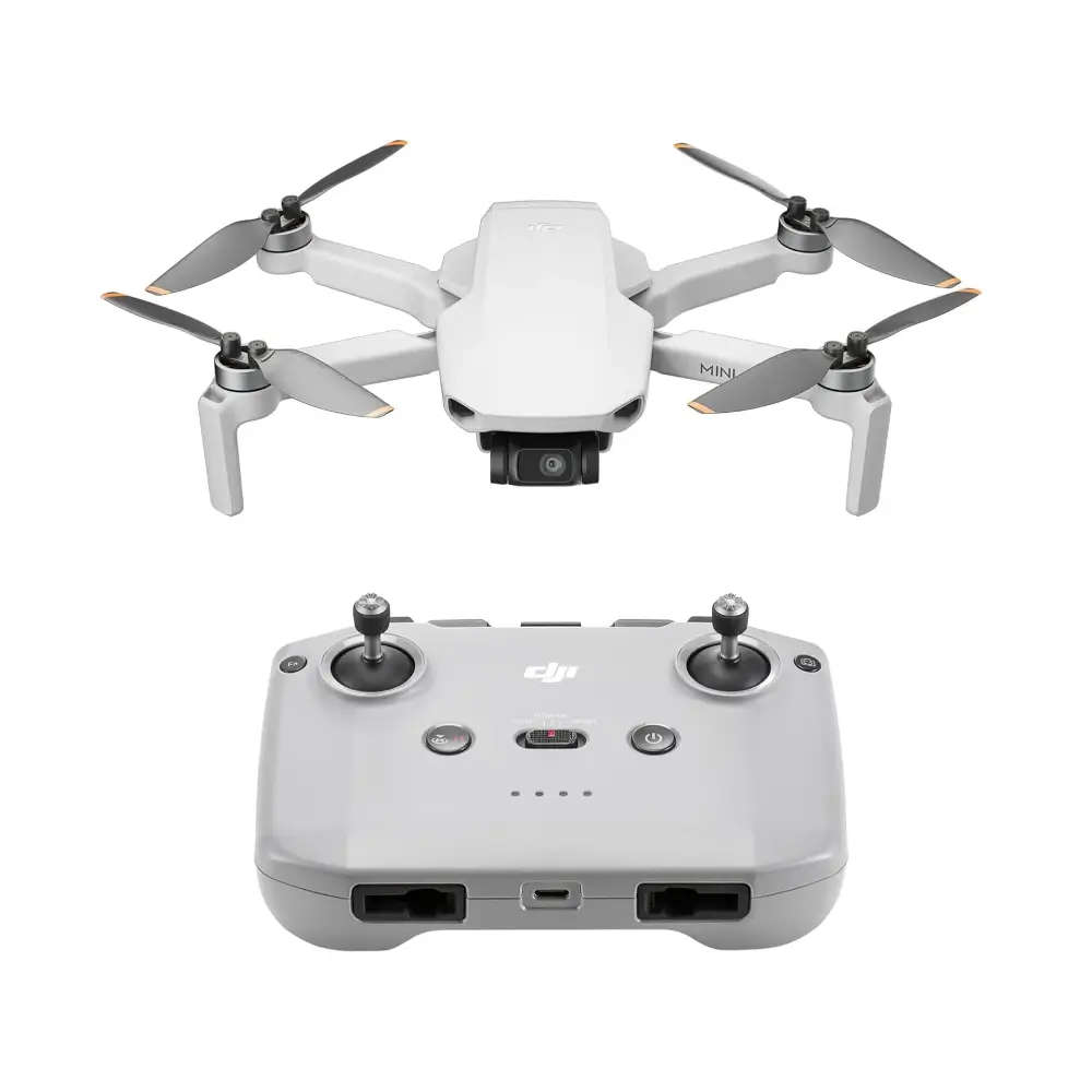 DJI Mini 4K drone folded compact size DJI Mini 4K drone folded compact size