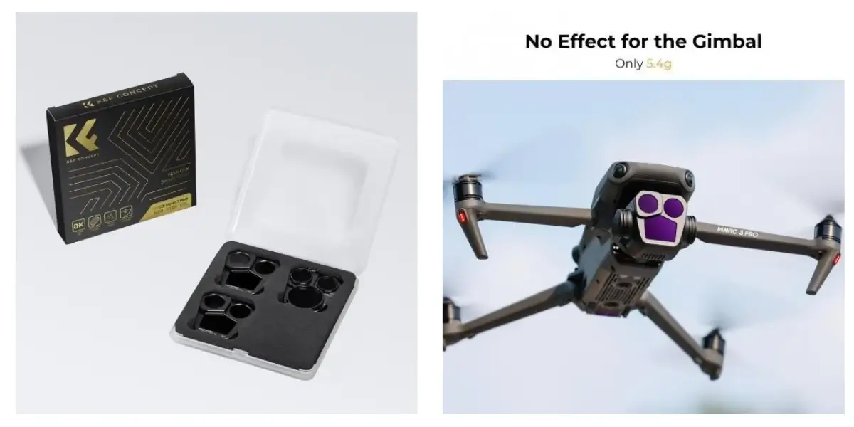 K&F Concept DJI Mavic 3 Pro CPL ND8 ND16 Filter Set - image 2