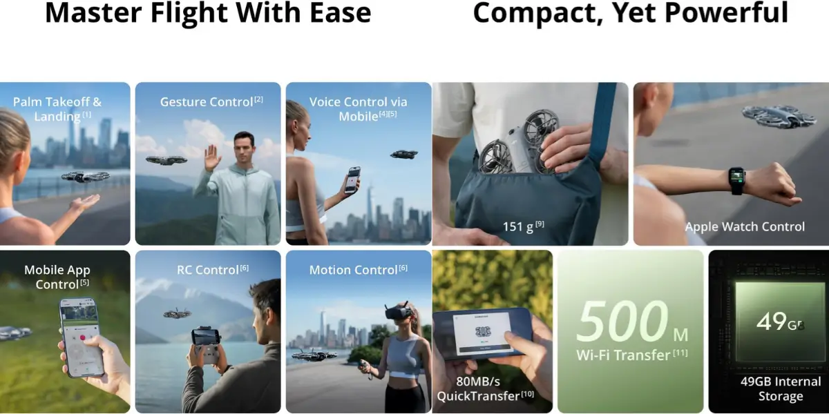 DJI Neo 2 4K Drone with Palm Takeoff and Gesture Control