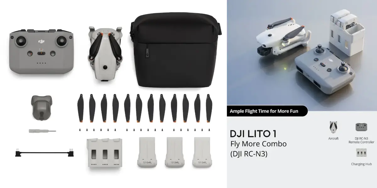 DJI Lito 1 4K Drone with 48MP Camera and RC-N3 Controller