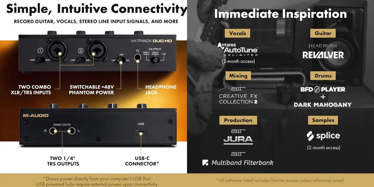M-Audio M-Track Duo HD USB-C Audio Interface