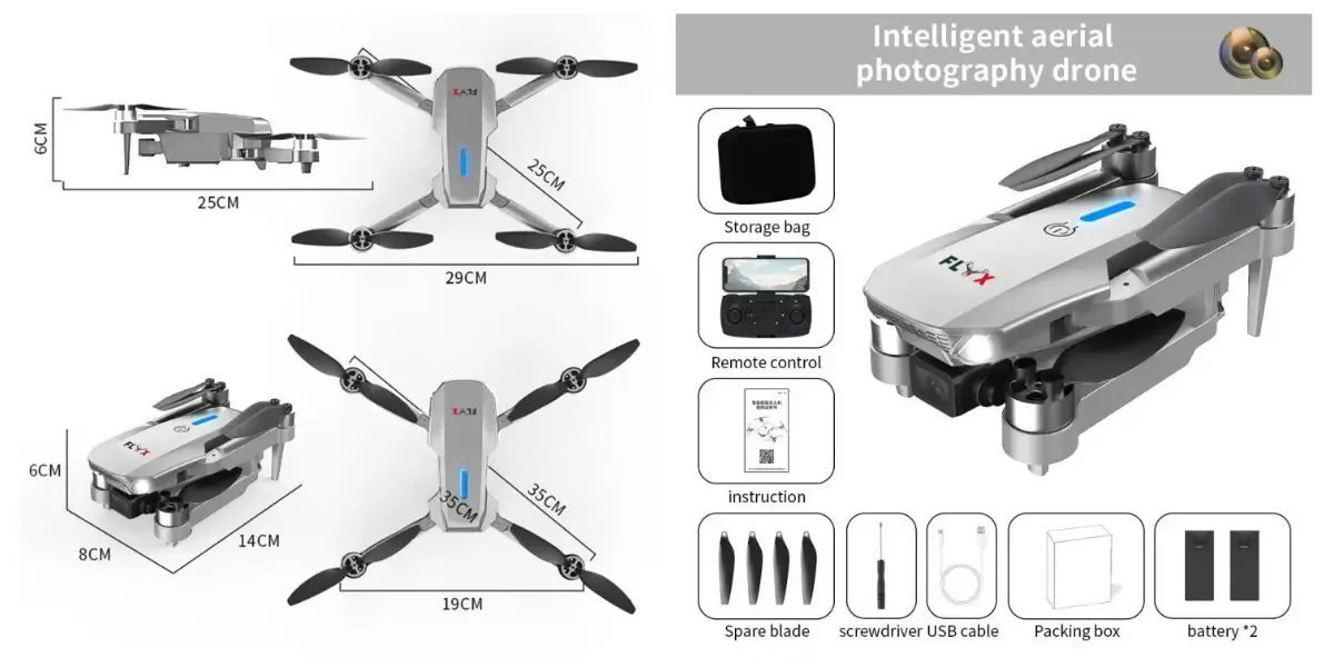 Flyx Max 2 4K Dual Camera Drone with Brushless Motor