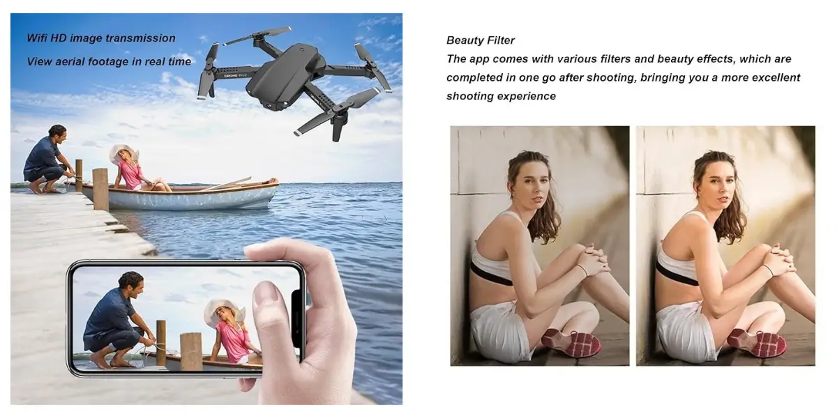 DroneX E99 Pro 2 WiFi Mini Drone with 4K Camera