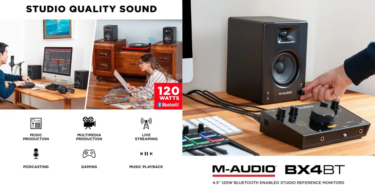 M-Audio BX4 BT Bluetooth Studio Monitor Speakers - image 2