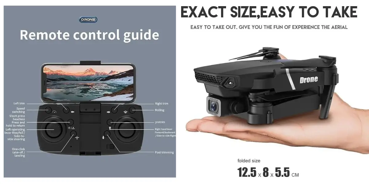 E88 Pro Foldable 4K FPV Camera Drone with Dual Cameras