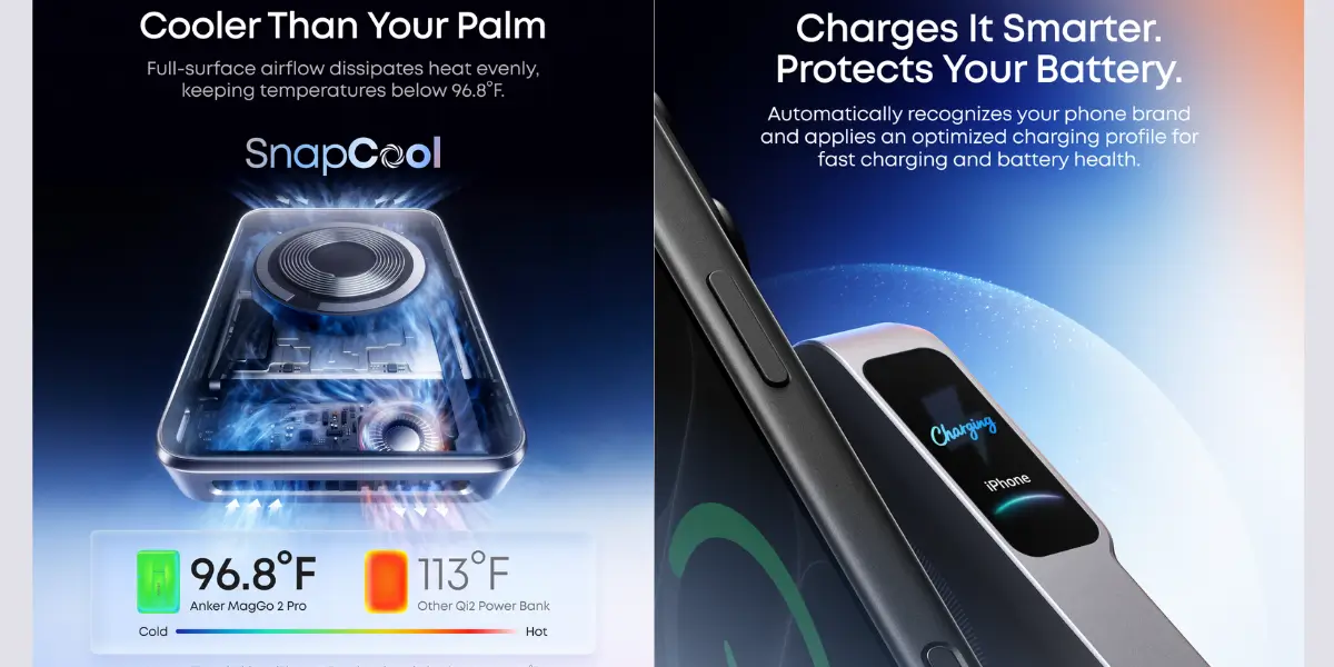 Anker MagGo 2 Pro Qi2 Magnetic Power Bank (10K, 25W)