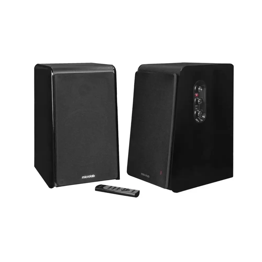 Close-up of SOLO 16 dual tweeter and woofer drivers