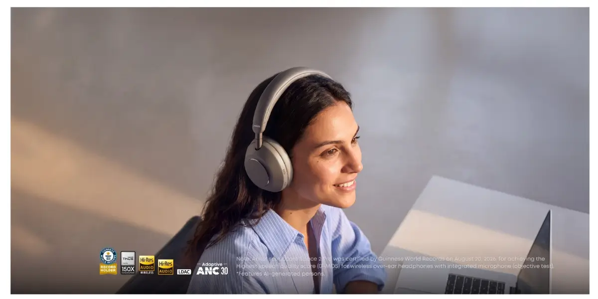 Anker Soundcore Space 2 Pro Over-Ear Headphones with Adaptive ANC