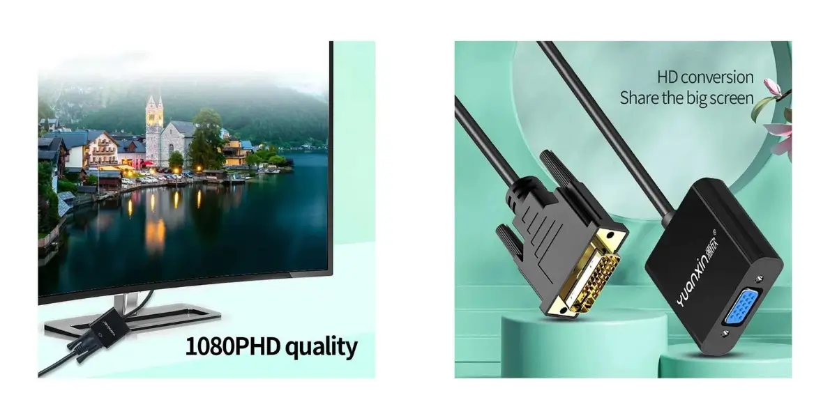 Yuanxin X-3220 DVI Male to VGA Female Converter
