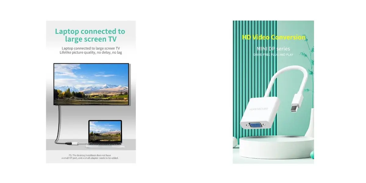 Yuanxin YDP-012 Mini DisplayPort to VGA Female Converter