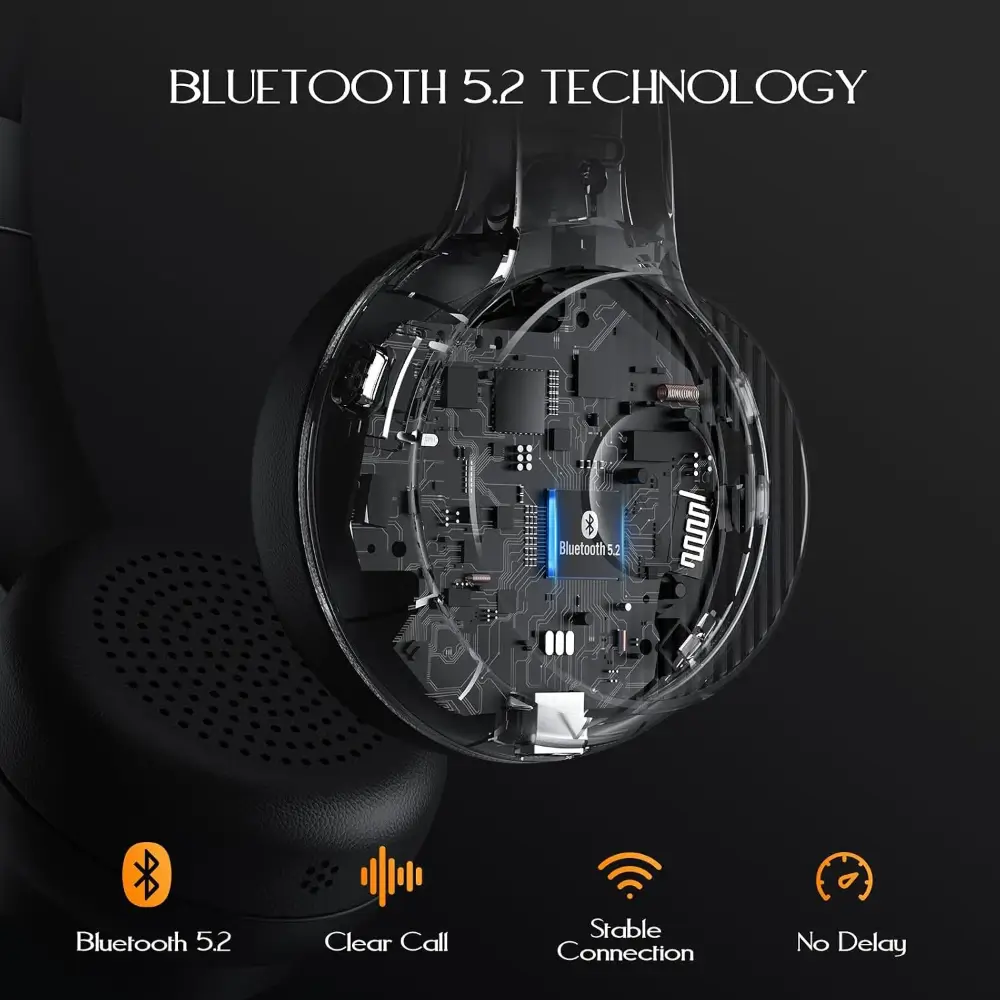 EKSA H16 headset Bluetooth and USB dongle close-up
