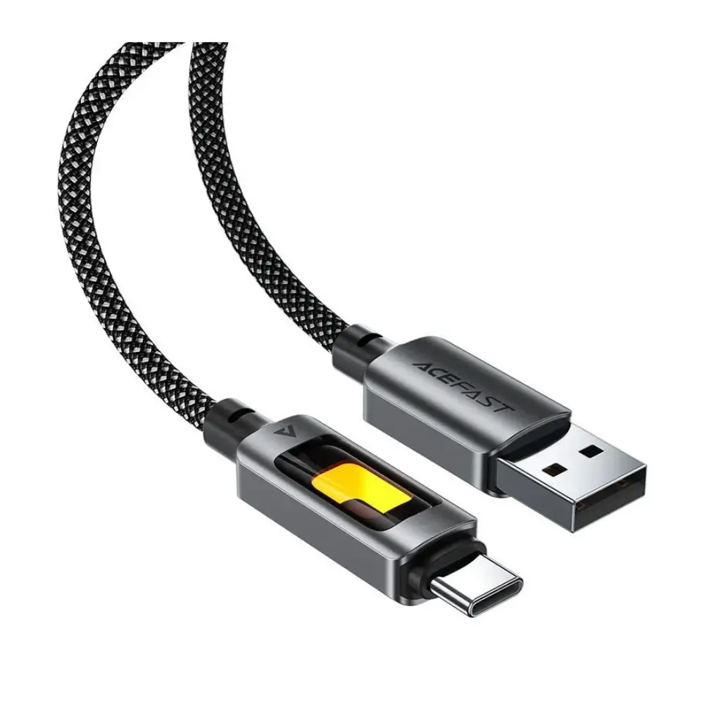 ACEFAST charging cable in use with smartphone and power bank