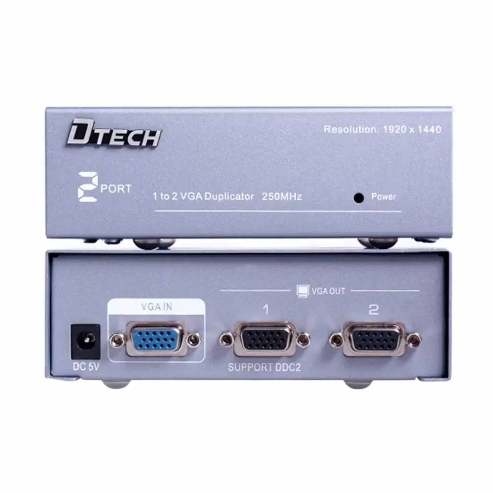 Dtech DT-7252 VGA splitter front view