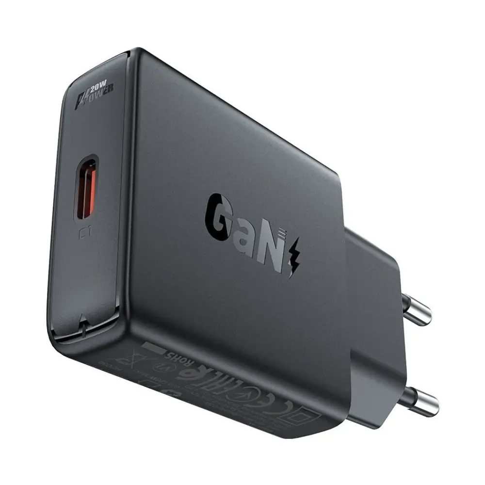 Close-up of ACEFAST A65 GaN charger compact mini design Close-up of ACEFAST A65 GaN charger compact mini design