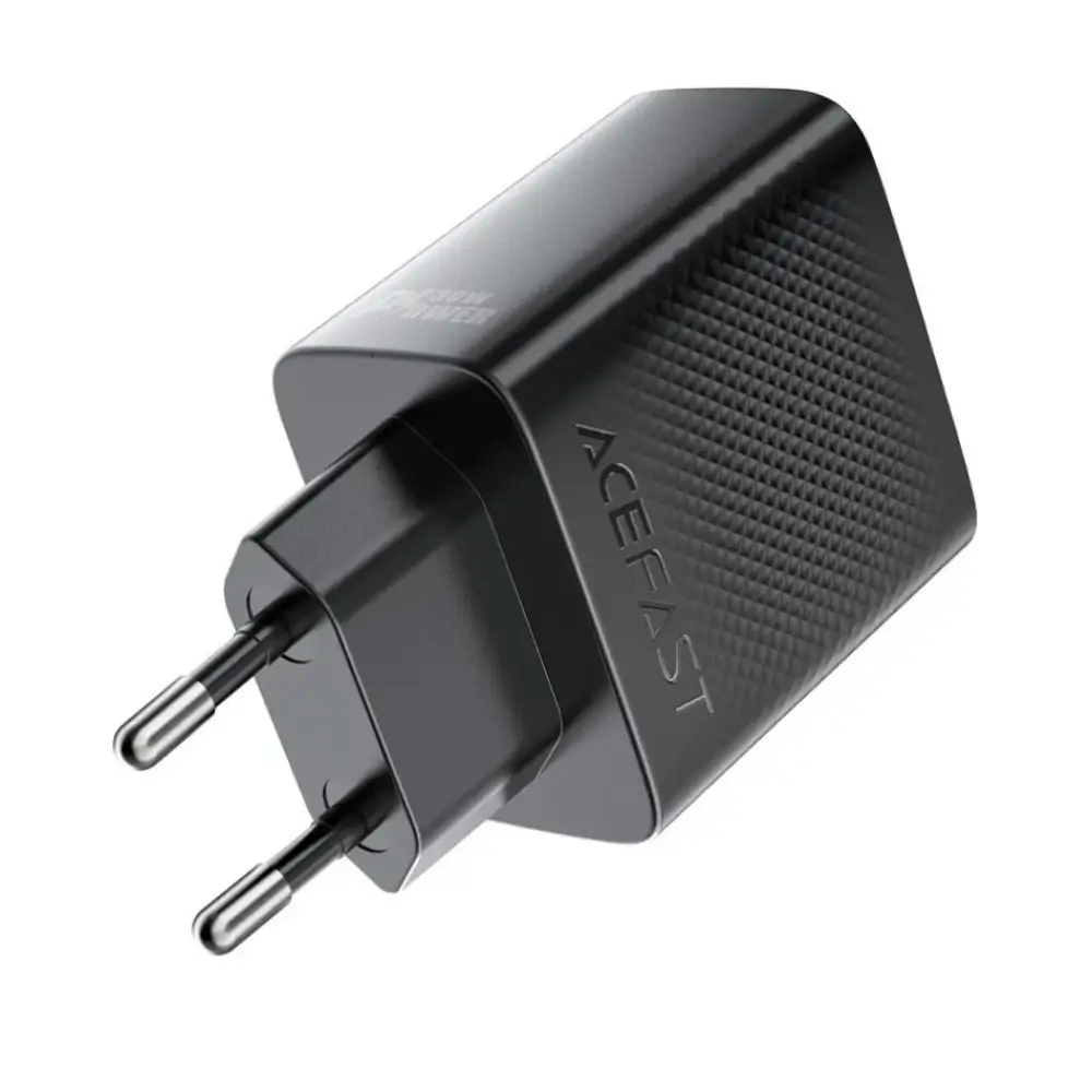 Close-up of built-in retractable USB-C charging cable
