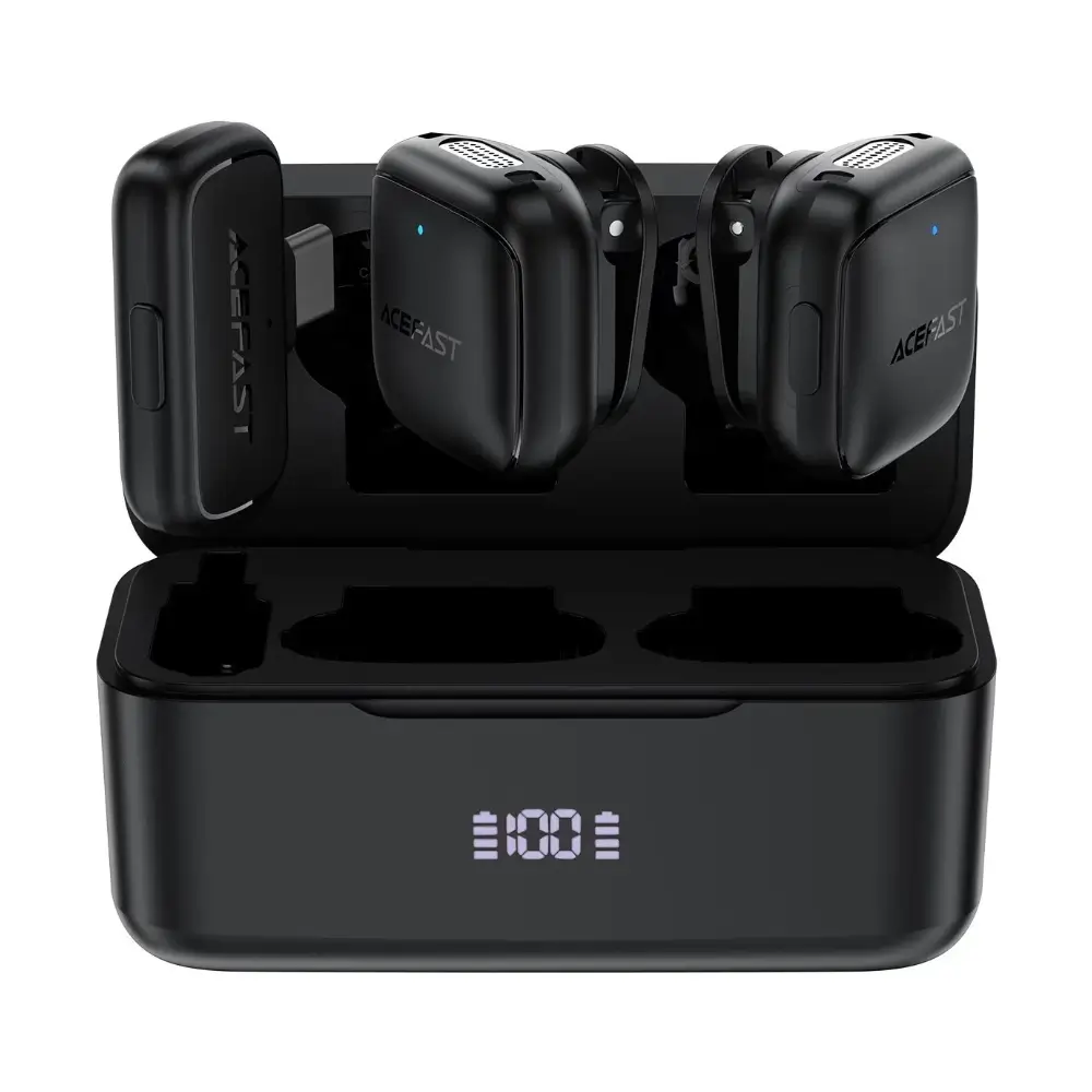 ACEFAST R6 wireless lavalier microphone with charging case