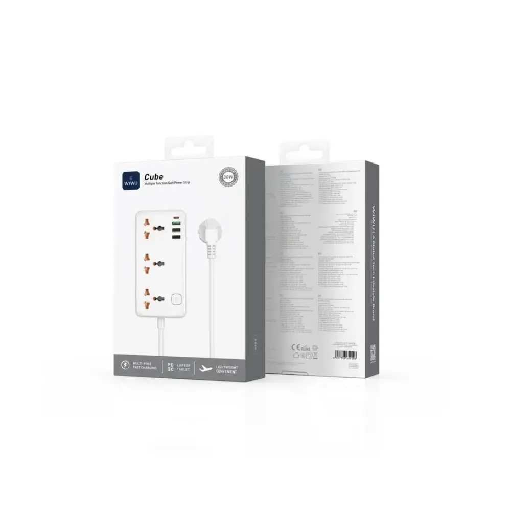 Close-up of 30W USB-C PD fast charging port on WiWU power strip Close-up of 30W USB-C PD fast charging port on WiWU power strip