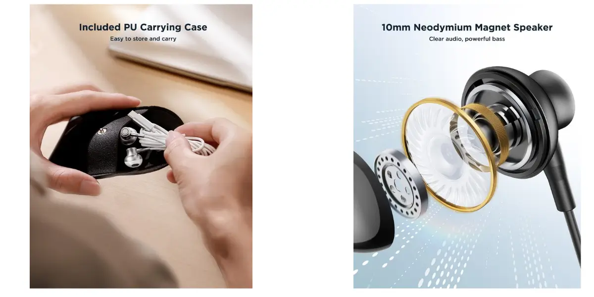JOYROOM JR-EC07 Type-C Wired Earphones with HD Mic - image 2